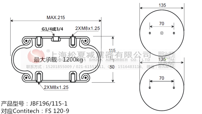 JBF196/115-1橡膠<a href='http://m.shafferla.com/' target='_blank'><u>空氣彈簧</u></a>