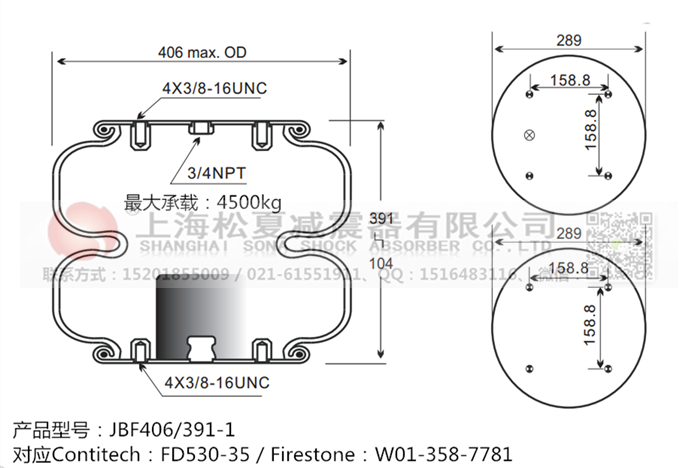 JBF406/391-2橡膠<a href='http://m.shafferla.com/' target='_blank'><u>空氣彈簧</u></a>